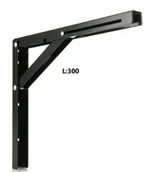 Meble modułowe i akcesoria - Wspornik półki 27.5 x 40 cm składany czarny Velano - miniaturka - grafika 1