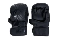 Rękawice bokserskie - MASTERS FIGHT EQUIPMENT, Rękawice do MMA sparingowe GFS-MATT, rozmiar L, czarny - miniaturka - grafika 1