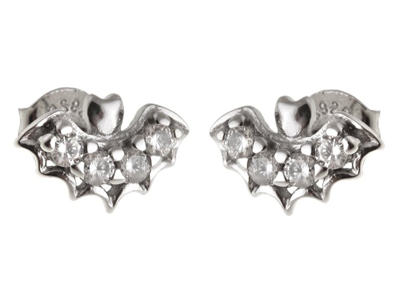 KOLCZYKI SREBRNE NIETOPERZ K2688 - 1,2g.