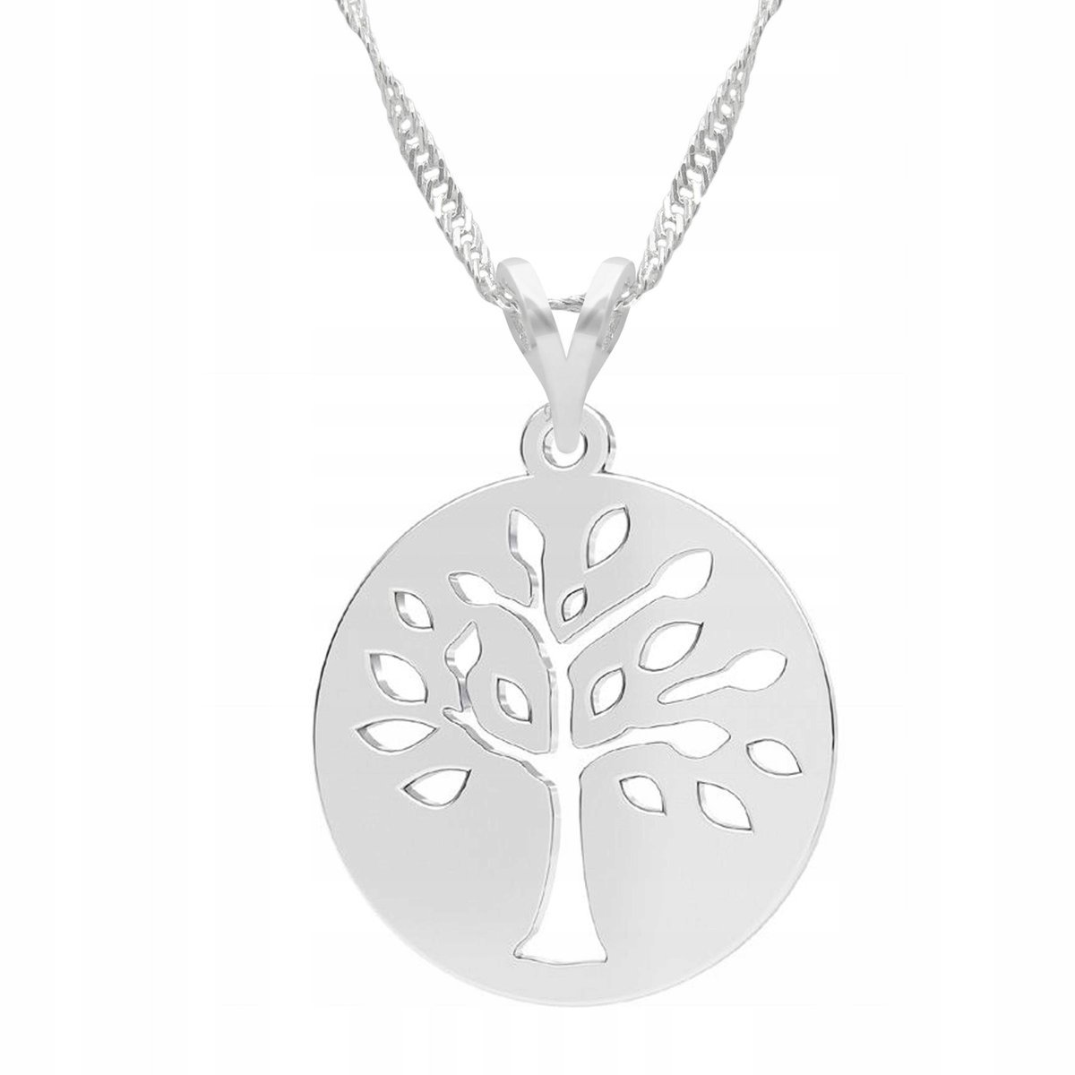 Naszyjnik Srebrny z Drzewkiem Drzewo Życia Drzewko Natura SREBRO 925