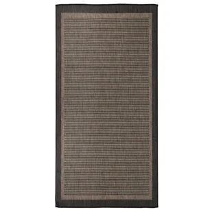 vidaXL Dywan zewnętrzny o płaskim splocie, 100x200 cm, ciemnobrązowy - Dywany zewnętrzne - miniaturka - grafika 1
