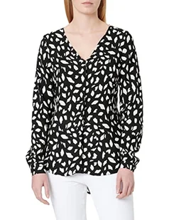 Vila Vipaya V-Neck L/S bluzka damska, czarny/Aop: ckicka, 44 - Bluzki damskie - miniaturka - grafika 1