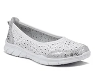 Baleriny - Baleriny damskie białe S.Barski GR61-5973 skórzane ażurowe wygodne-40 - miniaturka - grafika 1