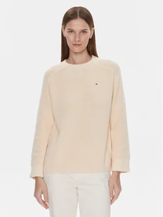 Tommy Hilfiger Sweter WW0WW40751 Beżowy Regular Fit - Swetry damskie - miniaturka - grafika 1