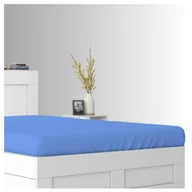 Prześcieradła dla dzieci - Prześcieradło Frotte Z Gumką Do Łóżeczka 60x120 Niebieski 180 GSM Grube Premium - miniaturka - grafika 1