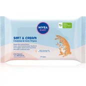 Chusteczki nawilżane - NIVEA BABY Soft & Cream chusteczki oczyszczające 57 szt. - miniaturka - grafika 1