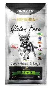 BIOFEED Euphoria G-F MID&MAXI jagnięcina 2kg junior - Sucha karma dla psów - miniaturka - grafika 1