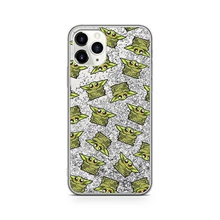 ERT GROUP etui na telefon Apple Iphone 11 PRO MAX, case oryginalny i oficjalnie licencjonowany przez Star Wars, wzór Baby Yoda 008, optymalnie dopasowane, z efektem płynnego brokatu - Etui i futerały do telefonów - miniaturka - grafika 1