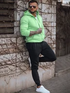 Dresy męskie - Dres męski miętowo-czarny Dstreet AX0752-M - miniaturka - grafika 1