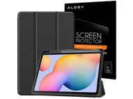 Etui do tabletów - Etui obudowa Alogy Smart Case do Galaxy Tab S6 Lite 10.4 P610/P615 Czarny + Szkło - miniaturka - grafika 1