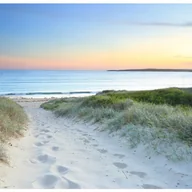 Fototapety - Fototapeta Plaża Morze Krajobraz Wydmy 200x140 cm Tapeta Do Sypialni Salonu Kuchni Na Flizelinie - miniaturka - grafika 1