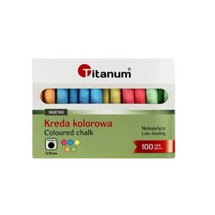Nieprzypisany Kreda szkolna Titanum kolorowa mix) 58QC100) TITA214 - Kreda - miniaturka - grafika 1