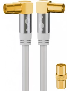 Goobay Kabel antenowy koncentryczny kątowy 135 dB ekranowany pozłacany HQ 3m - Kable miedziane - miniaturka - grafika 1