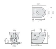 Bidety - Galassia Dream Bidet stojący 52x36 cm biały 7328 - odbiór osobisty: Kraków, Warszawa - miniaturka - grafika 1