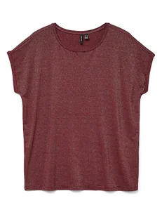 Vero Moda Koszulka w kolorze bordowym - Koszulki i topy damskie - miniaturka - grafika 1