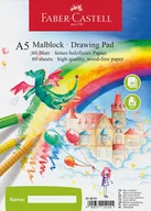 Podobrazia, bloki, papiery - BLOK FABER-CASTELL RYSUNKOWY BIAŁY A5 60 KARTEK - miniaturka - grafika 1