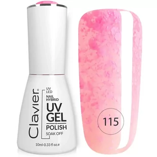 Luxury lakier hybrydowy z drobinkami holograficznymi 115 Strawberry&Milk 10ml - Lakiery hybrydowe - miniaturka - grafika 1