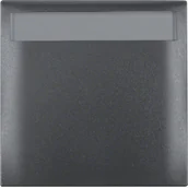 Klawisze i ramki - Berker Integro Flow Berker Ramka potrójna 1-krotna z pokrywą i polem opisowym, antracyt, mat - miniaturka - grafika 1