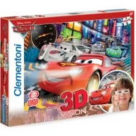 Puzzle - Clementoni Puzzle 104 3D Vision Auta 2 - miniaturka - grafika 1