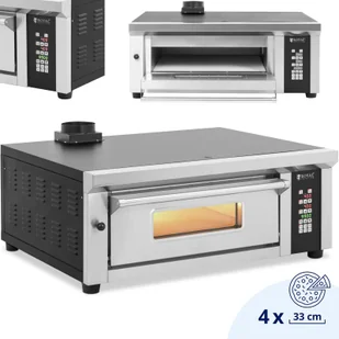 Piec do pizzy elektryczny z szamotem na 4 pizze śr. 33 cm 230 V 4200 W - Piece, kotły  i płyty grzejne gastronomiczne - miniaturka - grafika 1