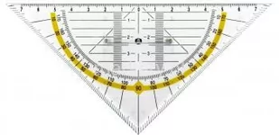 Leniar Ekierka 16cm z uchwytem 70022 - Linijki, ekierki - miniaturka - grafika 1
