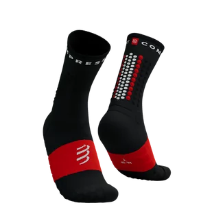 COMPRESSPORT Skarpetki do biegania ULTRA TRAIL SOCKS V2.0 black/red - Skarpetki sportowe męskie - miniaturka - grafika 1