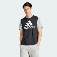 Koszulki sportowe męskie - Koszulka męska adidas Essentials Single Jersey Big Logo Tee - miniaturka - grafika 1