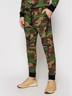 Spodnie męskie - Polo Ralph Lauren Spodnie dresowe Pnt 710828121001 Zielony Regular Fit - grafika 1