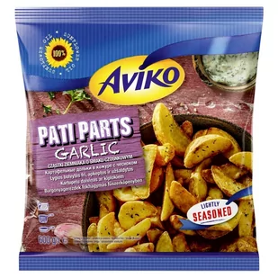 Aviko Pati Parts Garlic Cząstki ziemniaka o smaku czosnkowym 600 g - Frytki - miniaturka - grafika 1