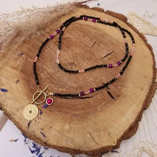 Naszyjnik stal szlachetna pozłacana 14k złotem NST1591 - Naszyjniki - miniaturka - grafika 1