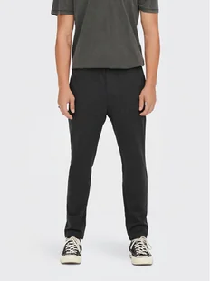 Only & Sons Spodnie materiałowe Linus 22023492 Czarny Relaxed Fit - Spodnie męskie - miniaturka - grafika 1