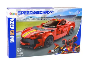Klocki Konstrukcyjne Pojazd Auto Sportowe Robot Ferreai 812  351 el. - Roboty dla dzieci - miniaturka - grafika 4