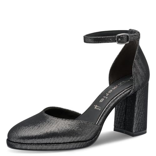 Tamaris Damskie czółenka z paskiem 1-22463-45 czółenka, Pewter Glam, 36 EU, pewter glam, 36 EU