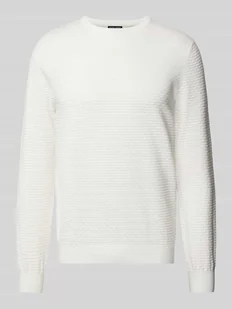 Sweter z dzianiny z prążkowanymi wykończeniami - Swetry męskie - miniaturka - grafika 1