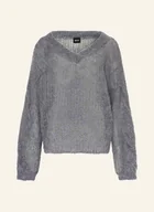 Swetry damskie - Boss Sweter Fucinta Z Dodatkiem Moheru grau - BOSS - miniaturka - grafika 1