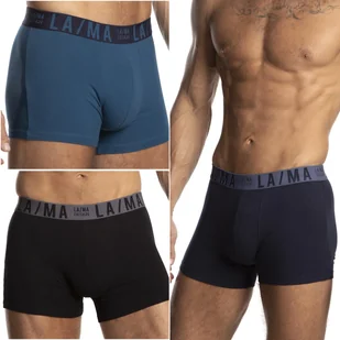 LAMA 1048SZG bokserki męskie dopasowane szorty z BAWEŁNY 3-PAK - M - Majtki męskie - miniaturka - grafika 1
