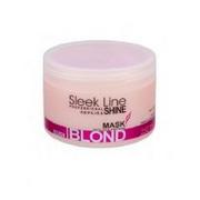 Maski do włosów - Stapiz Sleek Line Blush Blond, maska nadająca różowy odcień, do włosów blond z jedwabiem, 250 ml - miniaturka - grafika 1