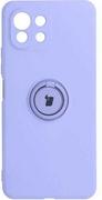 Etui i futerały do telefonów - Bizon Etui Case Silicone Ring do Xiaomi Mi 11 Lite / 5G / 5G NE jasnofioletowe - miniaturka - grafika 1