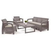 Meble ogrodowe - Keter zestaw Corfu 3-Set LYON : Kolor - cappuccino/piasek BK-004604 - miniaturka - grafika 1
