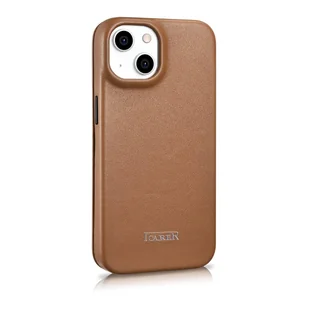 iCarer CE Premium Leather Folio Case skórzane etui iPhone 14 z klapką magnetyczne MagSafe brązowy (WMI14220713-BN) - Etui i futerały do telefonów - miniaturka - grafika 2