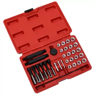 vidaXL 33-cz zestaw do naprawy gwintów świec żarowych M8 M10 M12 210507 - Narzędzia samochodowe - miniaturka - grafika 1