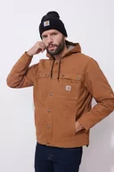 Kurtki i kamizelki sportowe męskie - Kurtka męska ocieplana Carhartt Washed Duck Sherpa Utility BRN brązowy - miniaturka - grafika 1