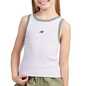 Koszulki i topy damskie - Koszulka dziecięca New Balance LAKG0139RIG - różowa - miniaturka - grafika 1