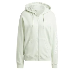 adidas Damska bluza z kapturem Essentials Linear Full Zip French Terry (1 szt.) - Bluzy damskie - miniaturka - grafika 1