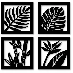 Liście Obraz Ażurowy Loft Obraz 3D Dekoracja do salonu/ Kuchni - Dekoracje domu - miniaturka - grafika 1