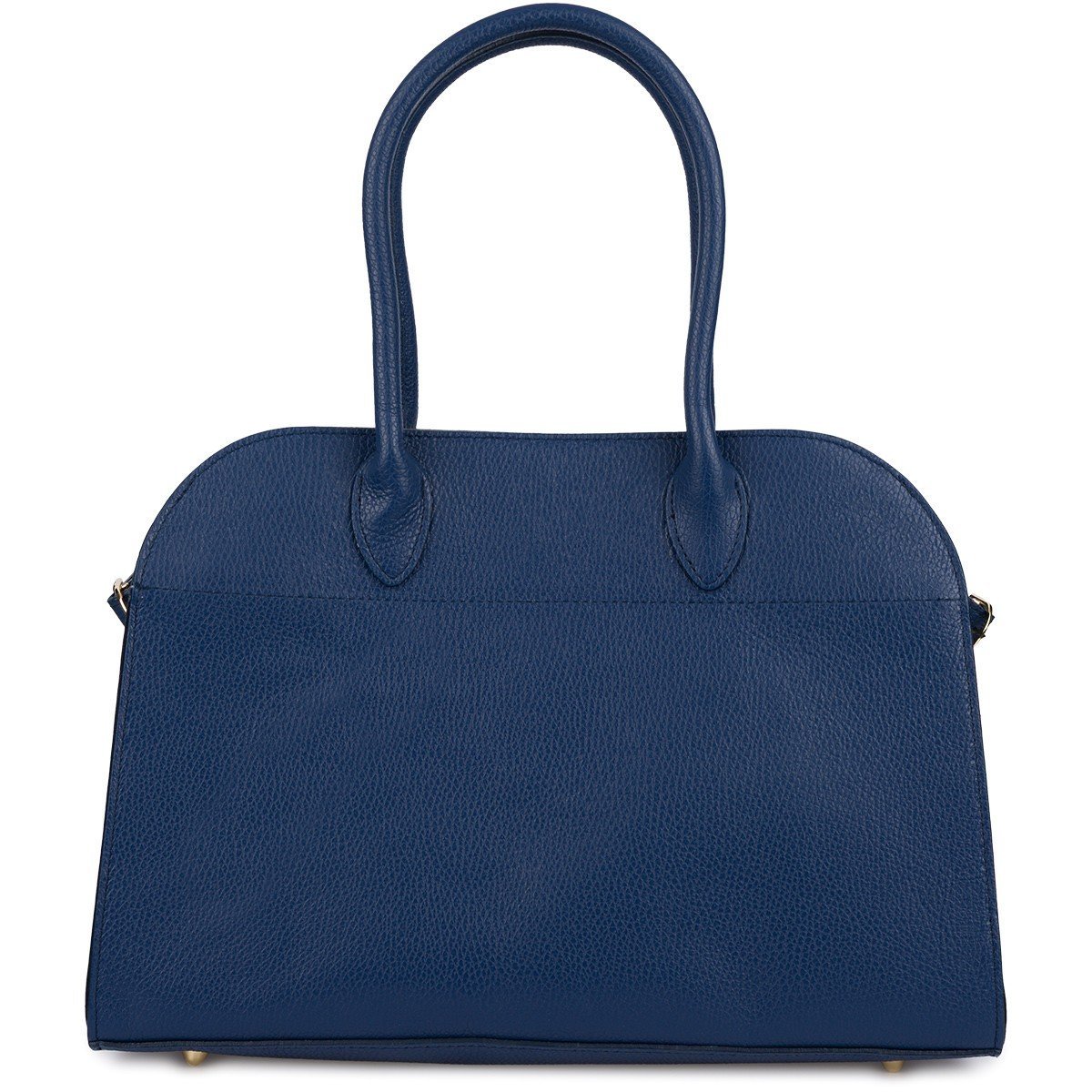 Torebka skórzana damska klasyczna pojemna A4 skóra włoska Beltimore granatowa W21