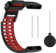 Akcesoria do smartwatchy - INF Silikonowy pasek do zegarka Polar V800 GPS Smartwatch Czarny + Czerwony - miniaturka - grafika 1