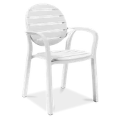 Krzesła - DKWADRAT Krzesło Palma białe - miniaturka - grafika 1