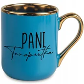 Kubki - KUBEK ELEGANT NIEBIESKI IDEALNY PREZENT DLA PANI TERAPEUTKA SUPER JAKOŚĆ WZ - miniaturka - grafika 1