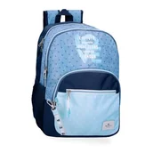 Plecaki - Pepe Jeans Noni Denim Plecak z podwójną komorą do wózka Niebieski 32x44x22 cm Poliester by Joumma Bags, Niebieski, Talla única, Plecak z podwójną komorą z możliwością dostosowania do wózka - miniaturka - grafika 1